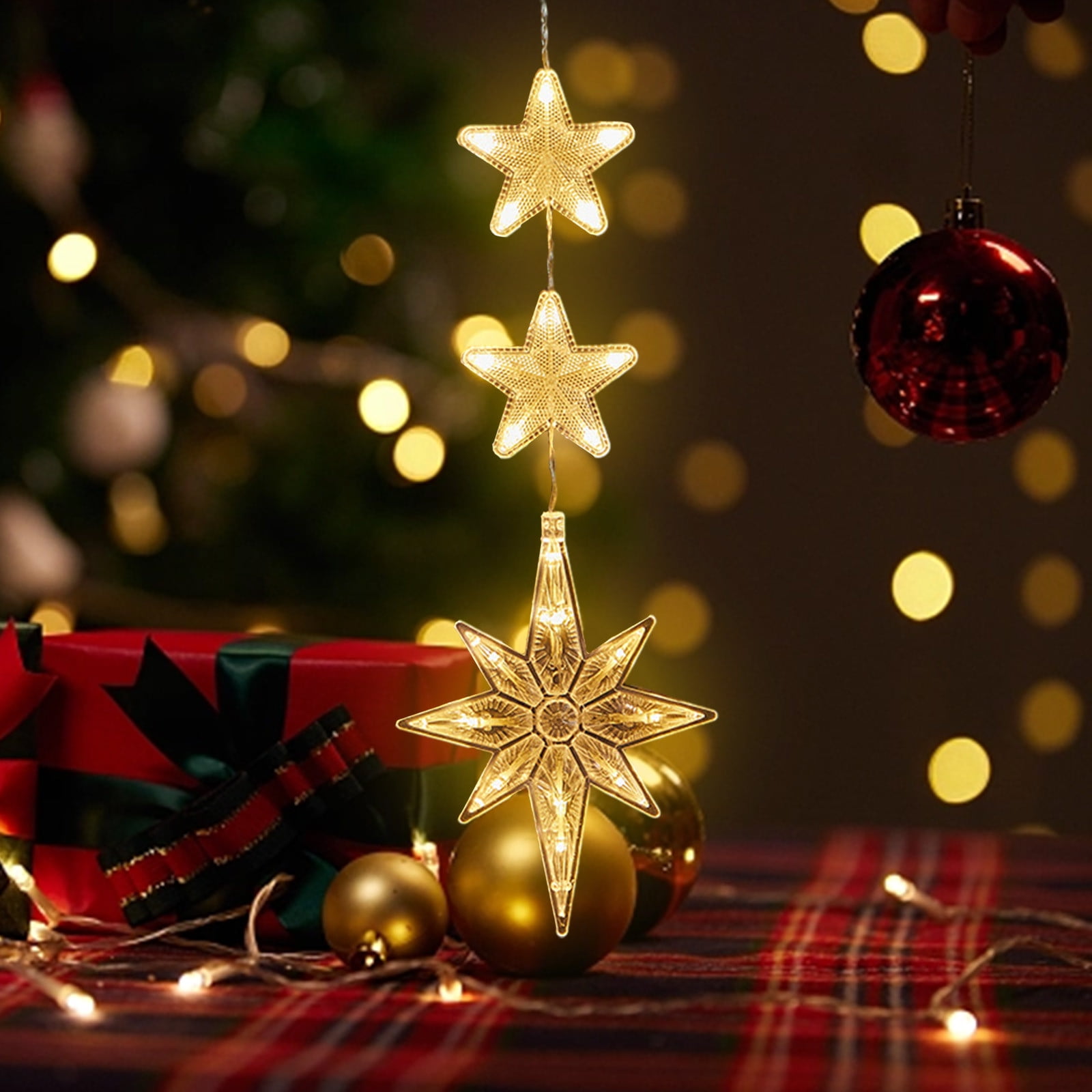 LSLJS Christmas Window Lights with Sucker,Christmas Decorations