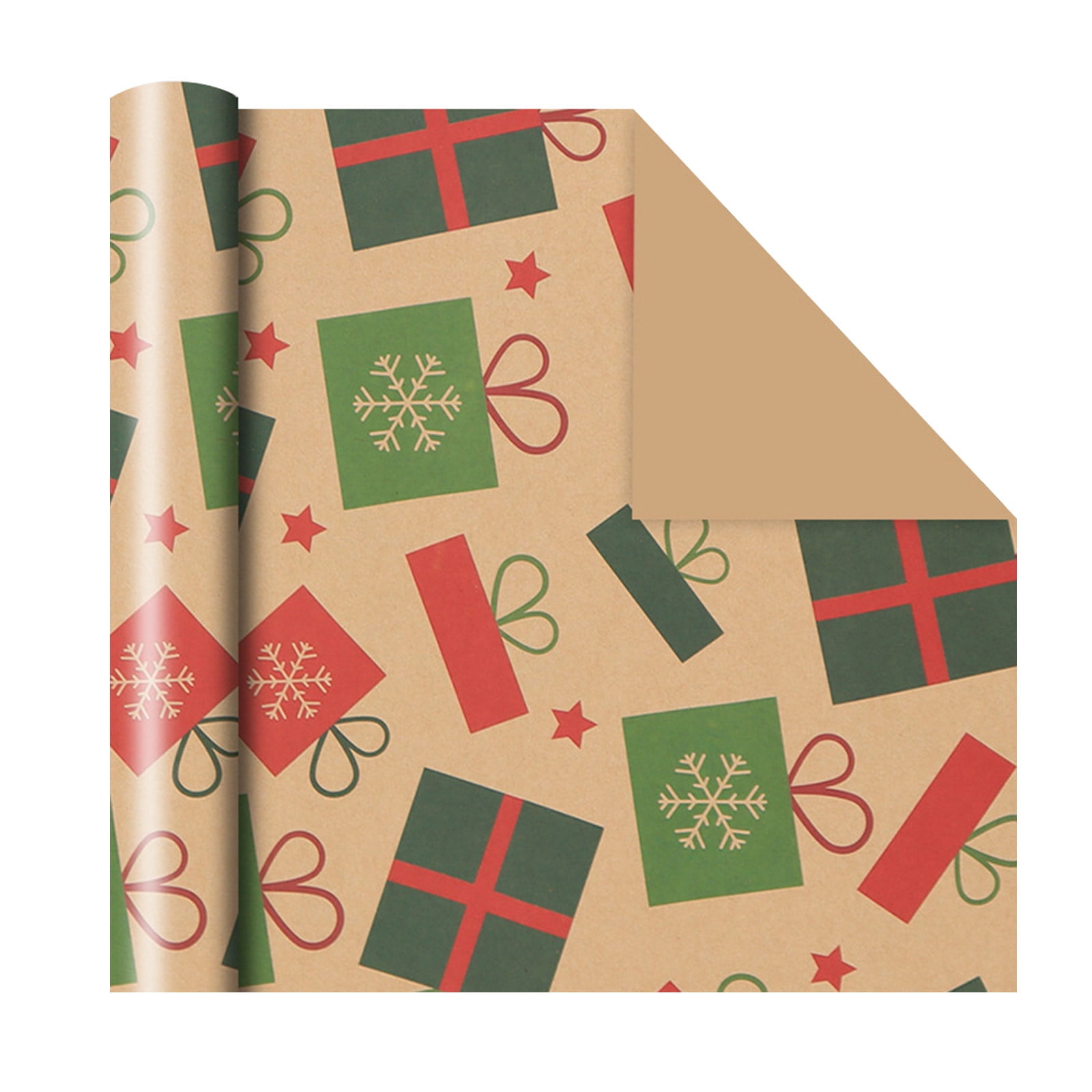 LSLJS Christmas Wrapping Paper Clearance, Christmas Gift Wrapping Paper,  Kraft Paper 20x 30 Folded Xmas Wrapping Paper Rolls for Gift Wrapping,  Book