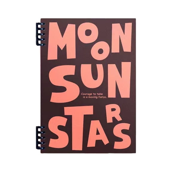 LSLJS Coil Notebook Spiral Notebooks,2 Pcs A5 Thick Plastic Creative Phrase Hardcover Ruled Journals with Openable Clamping Ring For Study And Notes, Memo Notepads For Office School Travel.