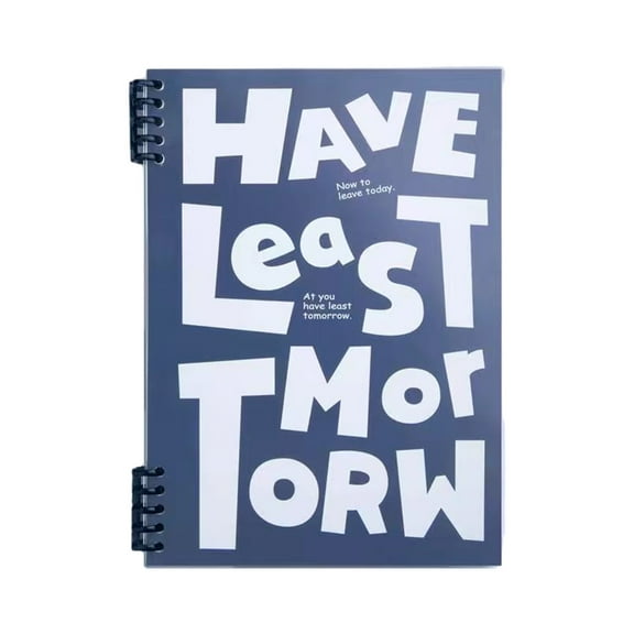 LSLJS Coil Notebook Spiral Notebooks,2 Pcs A5 Thick Plastic Creative Phrase Hardcover Ruled Journals with Openable Clamping Ring For Study And Notes, Memo Notepads For Office School Travel.