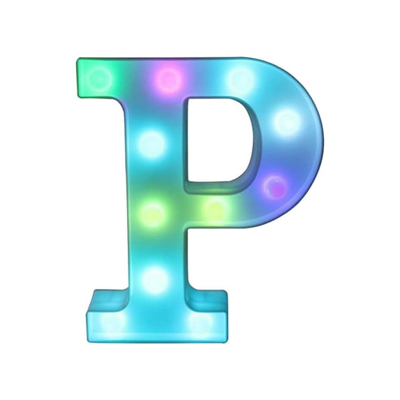LSLJS Colorful Marquee Letter Lights,8.9 inch Chriastmas Decorations LED Light with Remote Control, Battery Operated/USB Glowing Alphabet Letter Night Lamp for Party Bar Outdoor Holiday Ornaments