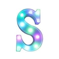 thumbnail image 1 of LSLJS Colorful Marquee Letter Lights,8.9 inch Chriastmas Decorations LED Light with Remote Control, Battery Operated/USB Glowing Alphabet Letter Night Lamp for Party Bar Outdoor Holiday Ornaments, 1 of 6