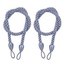 LSLJS Curtain Holdbacks Clearance Under $5! Curtain Tiebacks, 2PCS Curtain Tie Backs for Curtains, Ropes Tie Backs for Curtain Cord Buckle Tiebacks Tie Backs Gray