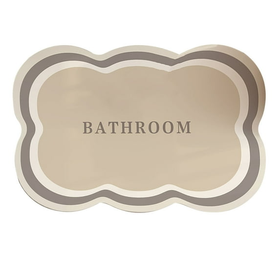 LSLJS Diatomaceous Bathroom Rugs Irregular Floor Mat, Minimalist Geometry Style 15.7x23.6" Rubber Backing Non-Slip,Quick Dry Super Absorbent Extra Thin Washable - Bathroom Floor, Kitchen, Bathtubs