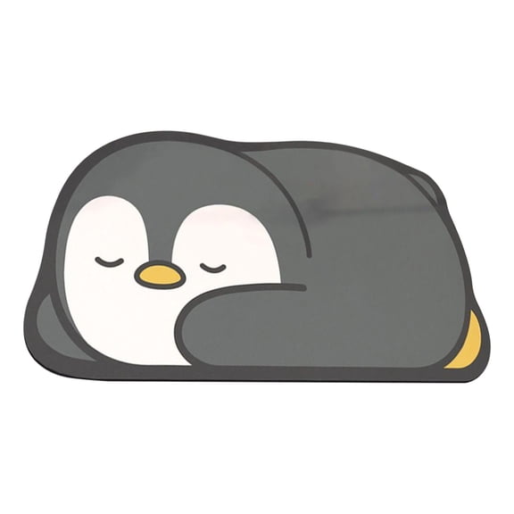 LSLJS Diatomaceous Bathroom Rugs lying Penguin Mat,Cute Animals Pattern 15.7"x23.6" Rubber Backing Non-Slip,Quick Dry Super Absorbent Extra Thin Washable - Bathroom Floor, Kitchen, Bathtubs, Bedroom