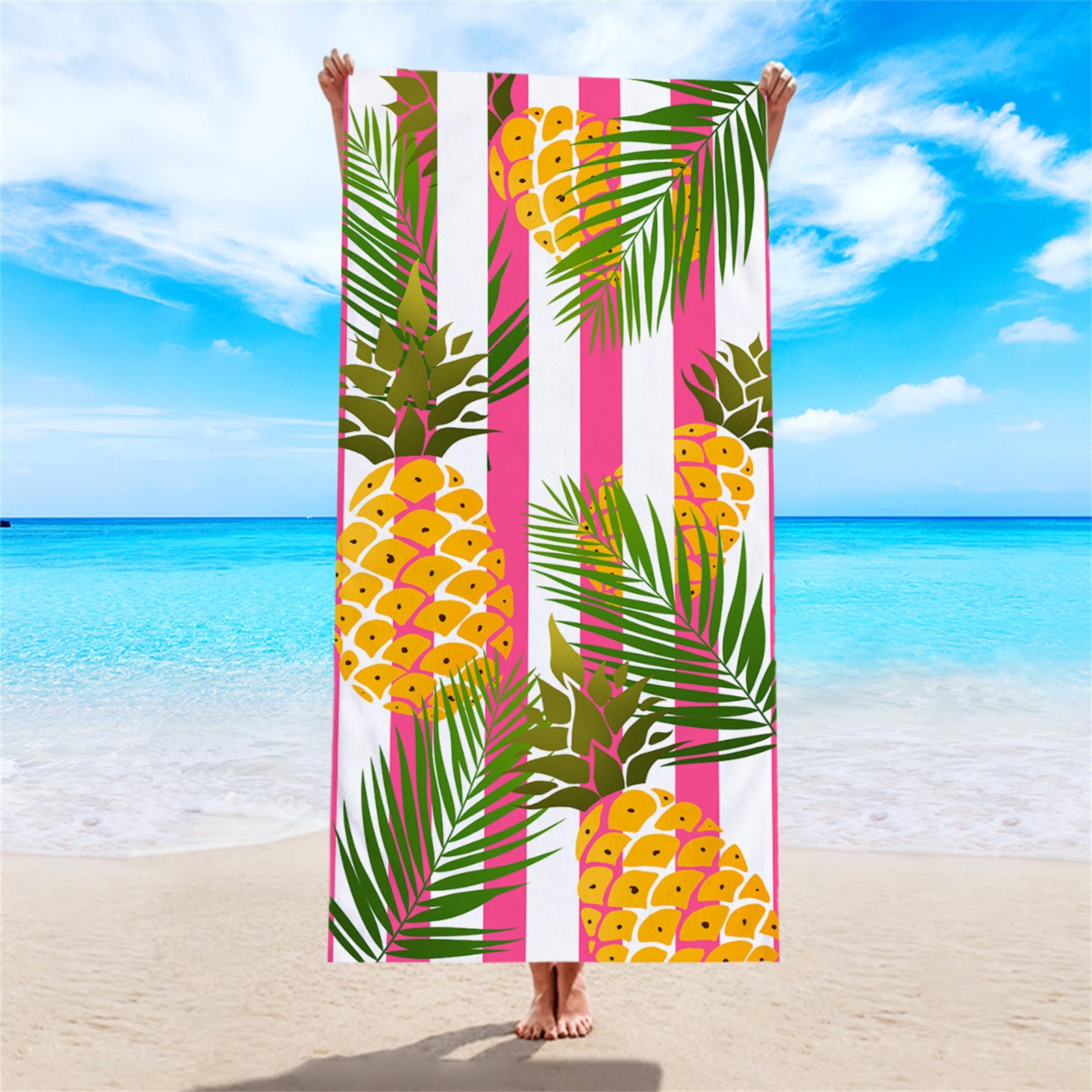 LSLJS Double-sided Print Beach Essentials Polyester Beach