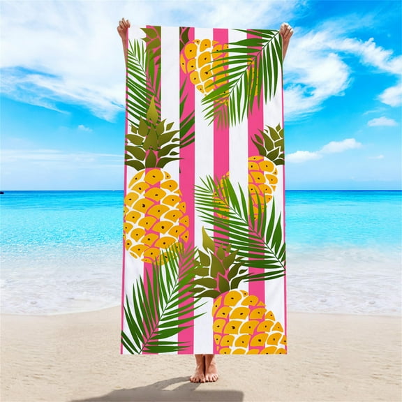 LSLJS Double-sided Print Beach Essentials Polyester Beach Towel, Multi-color, 3 Count