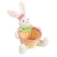 thumbnail image 1 of LSLJS Easter Bunny Basket, Easter Decorations 8.3 inch Small Handmade Bamboo Woven Basket with Cute Rabbit Stuffed Doll Spring Table Decor Candy Serving Baskets for Snack Picnic Easter Party, 1 of 7