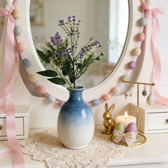 LSLJS Easter Stems, Artificial Eggs Flowers Spring Floral Picks Decor, Easter Egg Stems Colorful Twig Branches Easter Sprays for Arrangement Centerpiece Celebration Home Vase, Easter Decorations