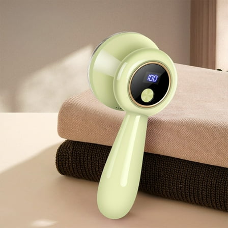 LSLJS Fabric Shaver-Rechargeable Lint Shaver with Digital Display with 6-Leaf Blades Safety Lock Sweater Shaver Multi-Speeds for Clothing Couch Fuzz Lint Ball
