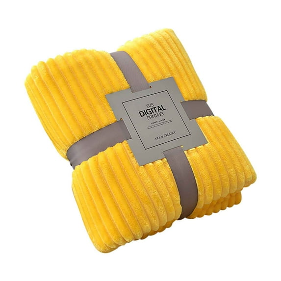 LSLJS Flannel Throw Blankets - 39x59 inch Solid Color 3D Ribbed Jacquard Boho Striped Blankets Winter Soft Lightweight Skin-friendly Warm Plush Fleece Throw Blanket Christmas Gifts for Couch Sofa Bed