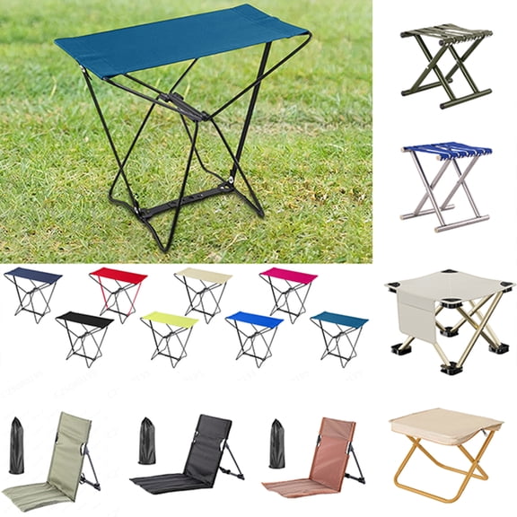LSLJS Folding Chair - Telescopic Portable Camping Chairs Lightweight Non-Slip Camping Chair for Hiking Fishing Hunting Travel Indoor & Outdoor