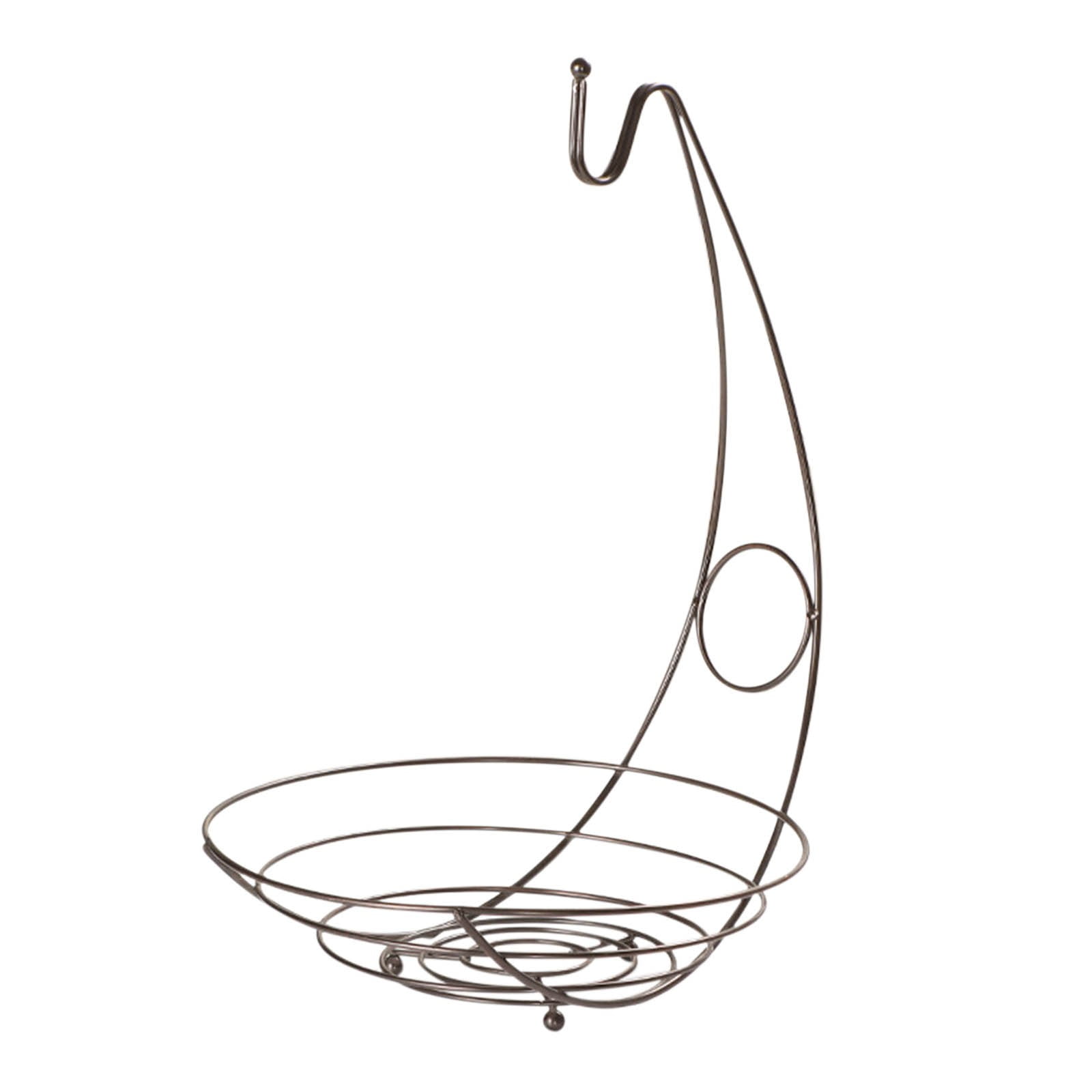 LSLJS Fruit Basket Bowl with Banana Hanger, Countertop Fruit Vegetable