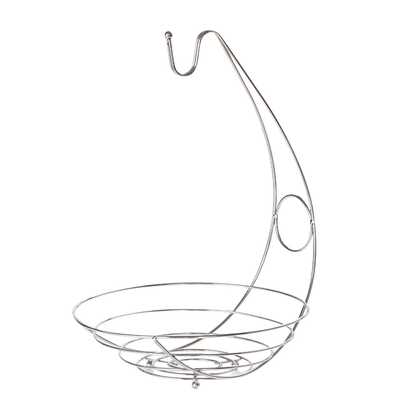 LSLJS Fruit Basket Bowl with Banana Hanger, Countertop Fruit Vegetable