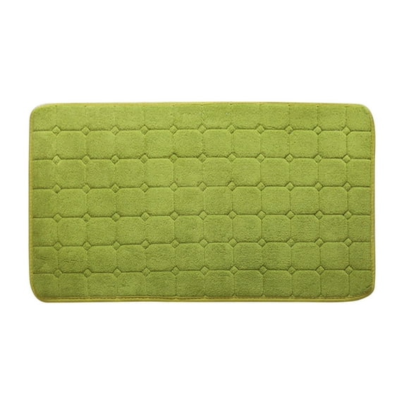 LSLJS Grid Memory Foam Bathroom Rugs, Super Absorbent Coral fleece Mats, 15.7x23.6" Thick,Ultra Soft Non-Slip, Machine Washable Bathmat, Carpet Rug For Shower Floor,Front of Bathtub, Kitchen