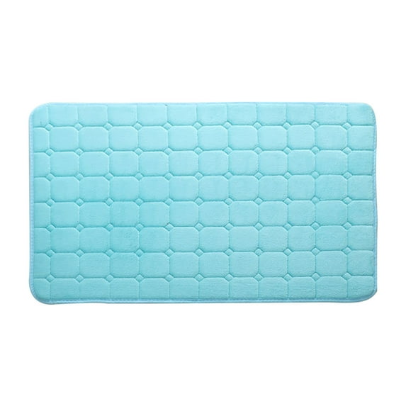LSLJS Grid Memory Foam Bathroom Rugs, Super Absorbent Coral fleece Mats, 31.5"x19.7" Thick,Ultra Soft Non-Slip, Machine Washable Bathmat, Carpet Rug For Shower Floor,Front of Bathtub, Kitchen