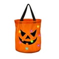thumbnail image 1 of LSLJS Halloween Candy Bag,Trick or Treat Bucket,Pumpkin Design Candy Large Bags with LED Light Collapsible Ghost Multipurpose Reusable Halloween Basket for Kids Birthday Party Goodie Goody, 1 of 5