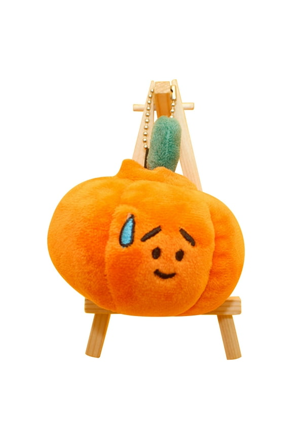 Halloween Pumpkin Plush Doll,Small Pumpkin Key Chain Doll,Soft Stuffed Cute Pumpkin Toys with Spooky Expressions for Hanging Bag Halloween Party Home Decoration