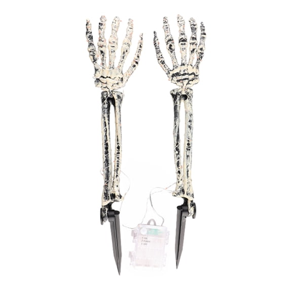 LSLJS Halloween Skeleton Decoration Lights,LED Skeleton Arms Garden Lights,Batteries Power Waterproof Hand Crawling Out Of The Ground LED Lamp,for Garden Courtyard Yard