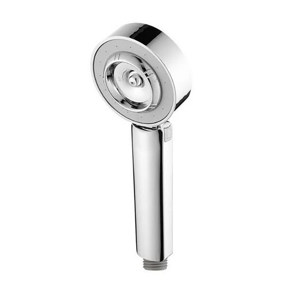 LSLJS Handheld Shower Head, High Pressure Double Sided Shower Head with Pause Function, 2 Spray Modes Turbocharged Shower Massager Addable Shower Gel Anti-clog Nozzles Showerhead Bathroom Accessory