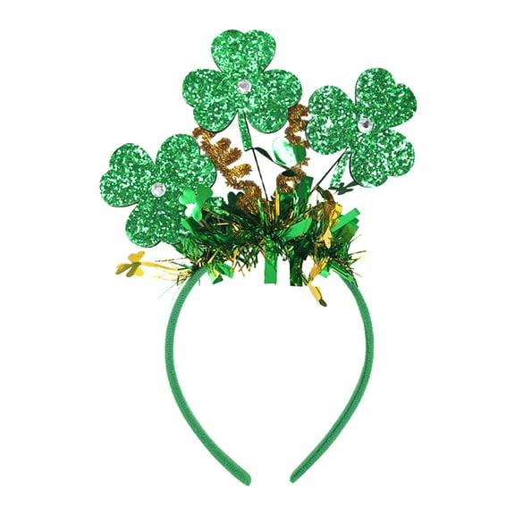 LSLJS Headband-Patrick's Day Green Shamrock Clover Hats Headbands Leprechaun Headpieces Headbands for Women Festival