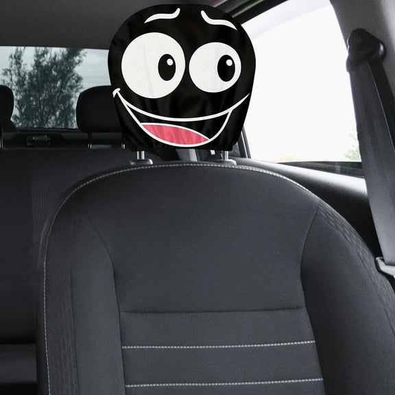LSLJS Headrest Covers for Cars & Printed Funny Scary Monster Face - Car Headrest Cover & Stretchy Washable - Protector Universal Fit To All Car