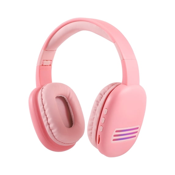 LSLJS Headwore Wireless Headphone Over Ear,Bluetooth Headset with RGB Light, Foldable Lightweight Binaural Stereo Headphone with Built-in Microphone,Long Lasting Playtime Christmas Gifts for Office PC