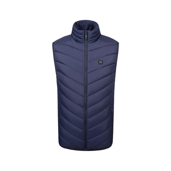 LSLJS Heated Vest for Women/Men, USB Electric Heated Coat with 2 Heating Zone, 3 Gear Temp Control Thermostatic Waistcoat Unisex Cotton Slim Fit Jacket Washable Winter Warmer Gilet Christmas Gifts(L)