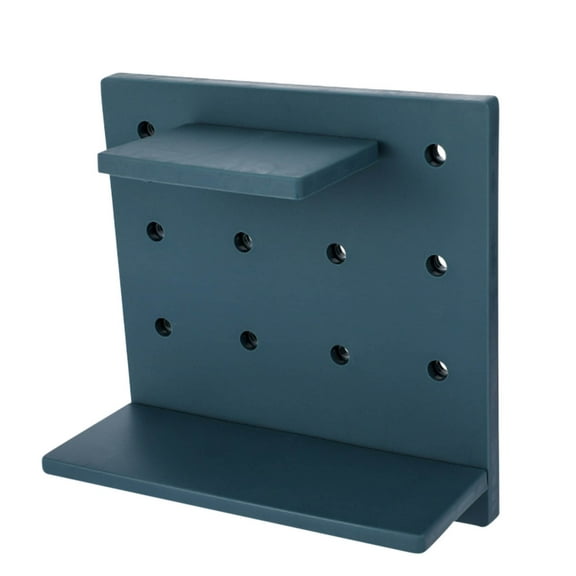 LSLJS Hole Plate Storage Rack, Bathroom Organizers and Storage Wall Mounted Plastic Hole Board Storage Shelf No Drilling Self Adhesive Toiletries Holder Bookshelves Modern Style Floating Wall Shelf