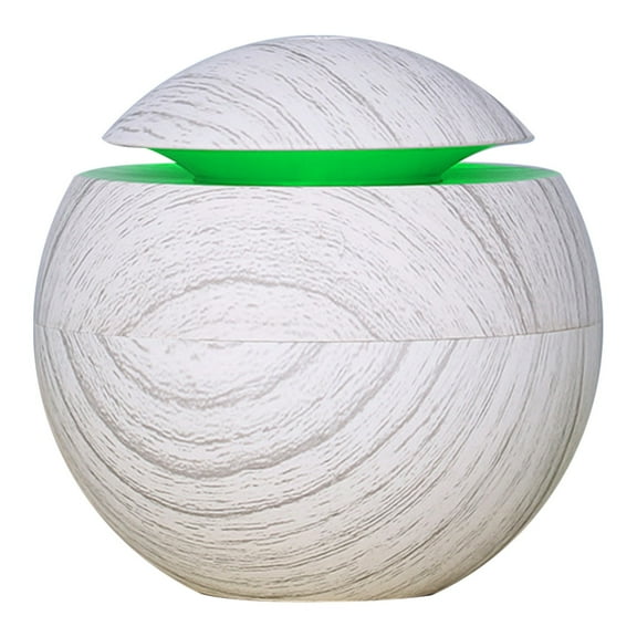 LSLJS Humidifiers for Bedroom,Portable Mini Humidifier,120ML Cute Round Egg Shape Wood Grain Colorful Night Light Super Quiet USB Charging Wireless Desktop Diffuser for Car Bedroom Office Home