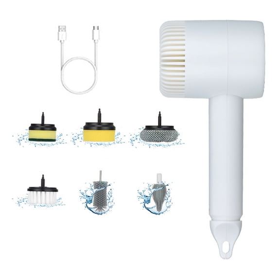 LSLJS Kitchen GadGets Multi-Function Electric Washing Machine Washing Brushes, Replaceable Rotating Head Powerful Cleaning Brush For Bathroom, Kitchen, Shower Tray And Floor for Kitchen Home