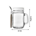 thumbnail image 1 of LSLJS Kitchen GadGets Portable Handle Overnight Oats Jars, Overnight Oats Container With Lid And Spoon, 10 Ounce Grain, Milk, Vegetable And Fruit Vegetables Storage Containers (2PC for Kitchen Home, 1 of 4