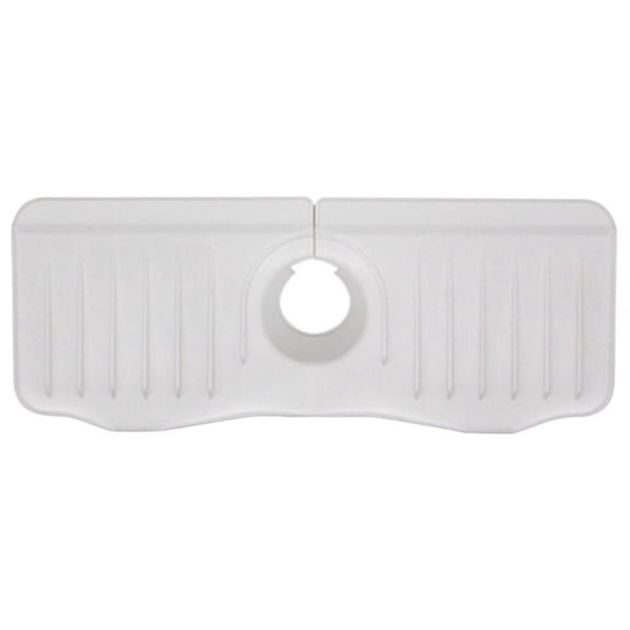 LSLJS Kitchen Sink Splash Guard Double-side Silicone Faucet Handle Drip Catcher Tray Mat, Self-draining Faucet Water Catcher Mat, Sink Protectors for Kitchen Sink Accessories,Bathroom Sink