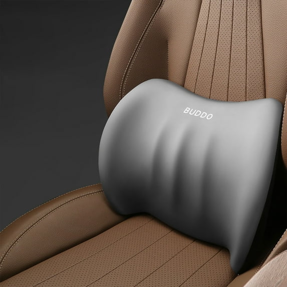 LSLJS Lumbar Cushion Memory Foam Lumbar Support Pillow for Car - Mid/Lower Back Support Cushion - for Car Seat, Office Chair, Recliner Driver Lumbar Cushion Driving Waist Protection Backrest Gray