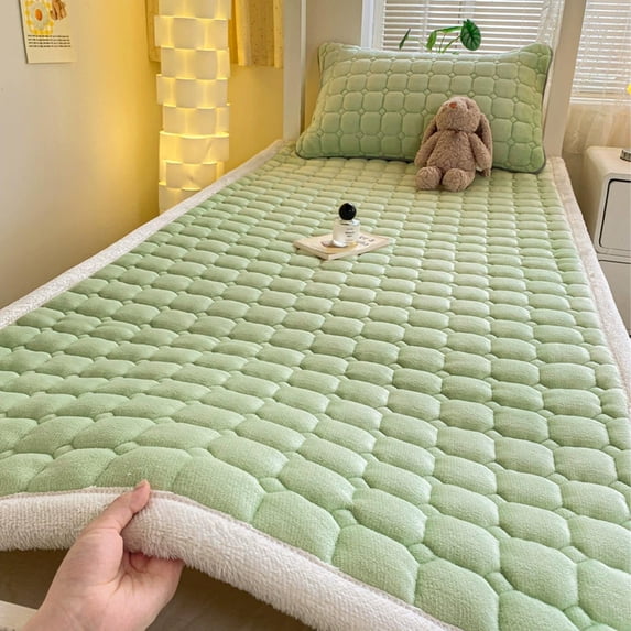 LSLJS Mattress Thickened Milk-Wool, Mattresses, 78.7x47.2" Non-Slip Super Soft Comfortable, Matress Sleeping Pad for Camp Cot RV Bunk Narrow Twin Beds