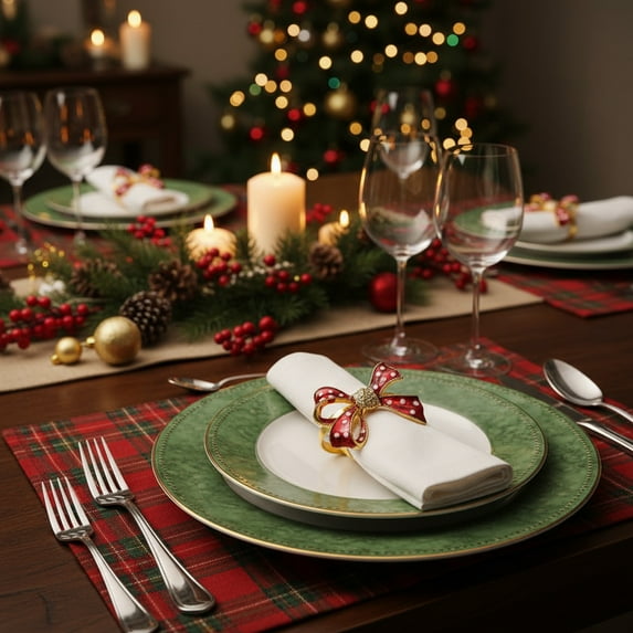 LSLJS Napkin Rings - Christmas Decorations Reindeer Xmas Tree Christmas Napkin Rings for Holiday Party Dinner Table Setting Wedding Adornment