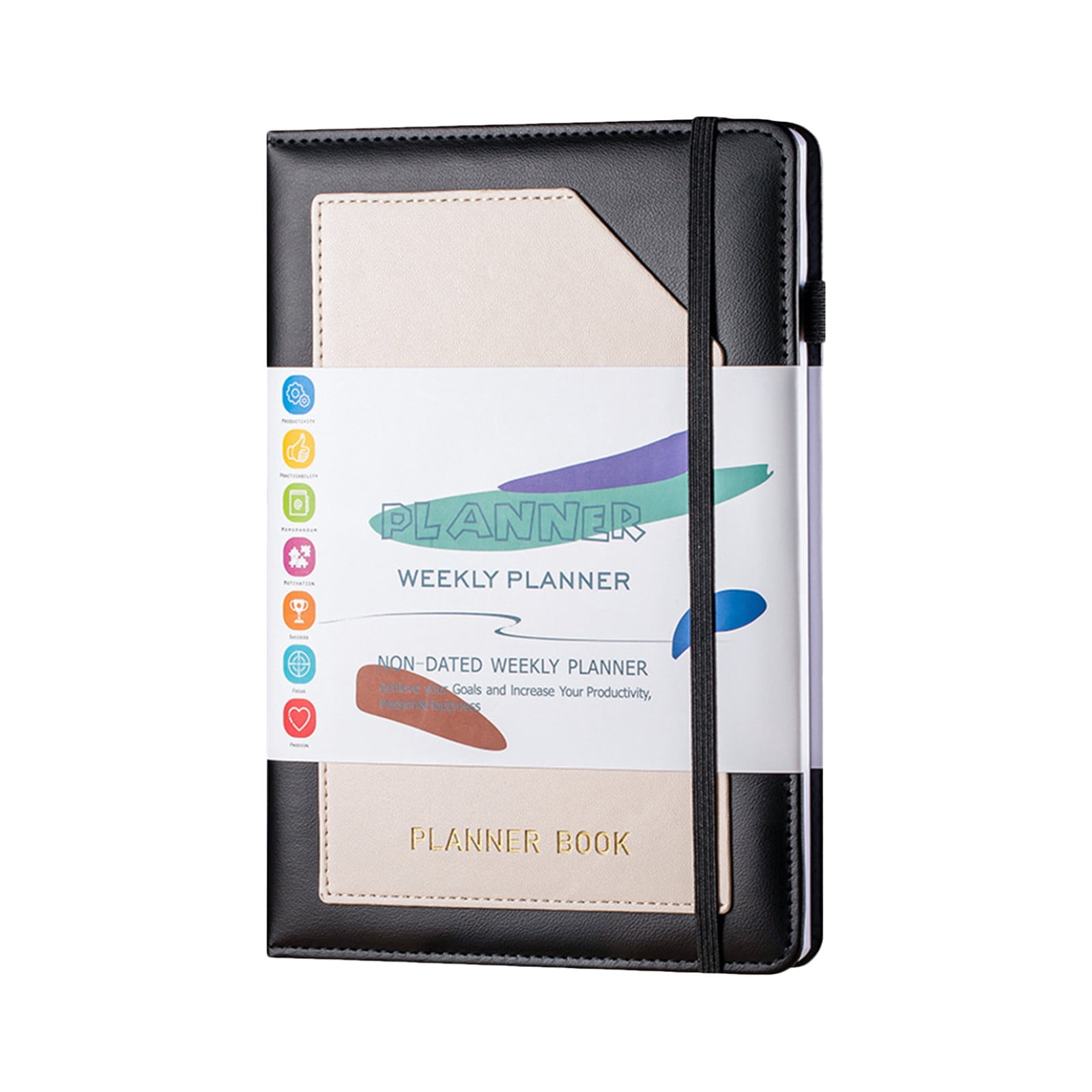 LSLJS Notebook Planner 2023-2024 Academic Year,A5 Sturdy Hardcover Composition Notebook Financial Planning Log, Goal Recording,Organizer Notebook,Productivity Journal For Home Office
