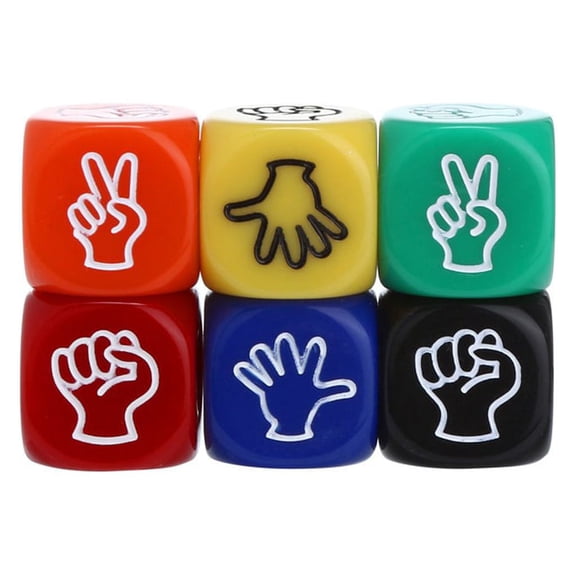 LSLJS Office Supplies Desk Organization 6Pcs/Set Dance Party Polyhedral Multi Sided Acrylic Dice Office Decor