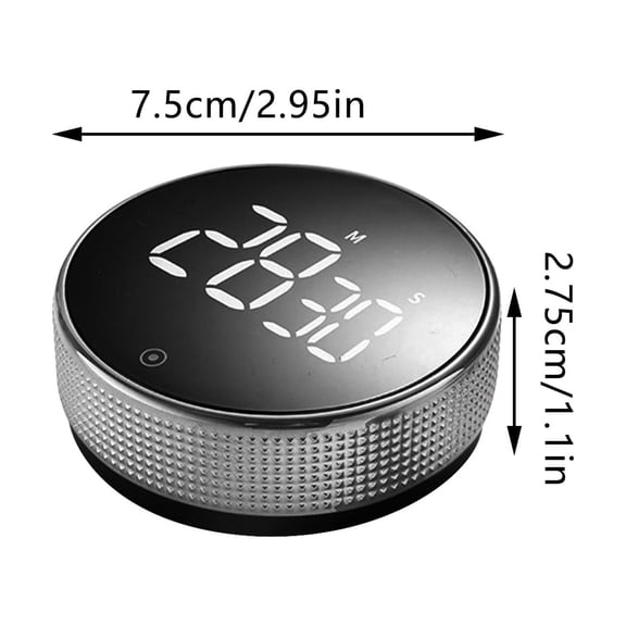LSLJS Office Supplies Desk Organization Tightarely Smart Timer,LED Magnetic Attraction Rotation Timer Office Decor
