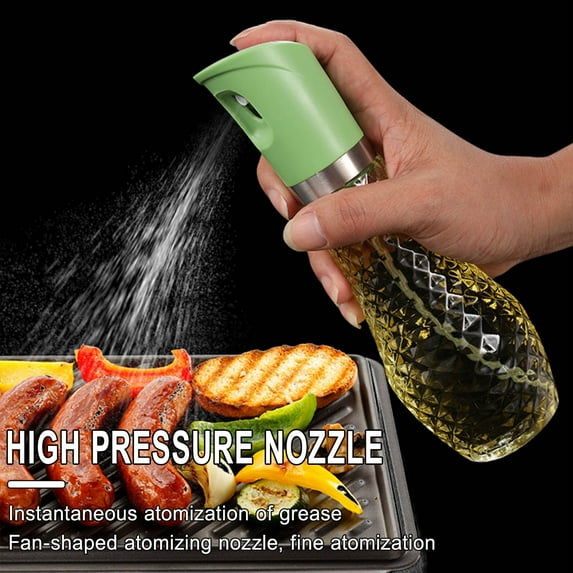 LSLJS Oil Sprayer for Cooking, Sprayer for Air Fryer Food Grade Olive Oil Sprayers Versatile Glass Bottle Spritzes Kitchen Gadgets for BBQ, Cooking, Baking, Grill 260ml (Green) Clearance Under $5