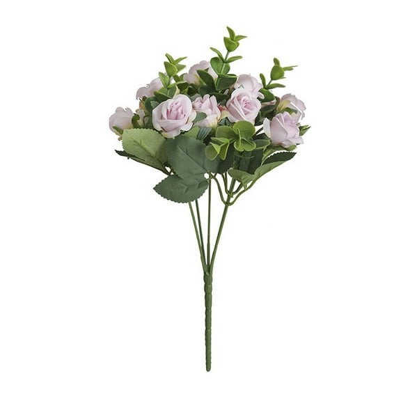 LSLJS Outdoor Artificial Flowers Realistic Rose Plastic Flowers Decoration, No Fade Faux Plant Shrubs DIY Wedding Bouquet Filler Floral Picks for Home Bridal Party Valentine on Clearance