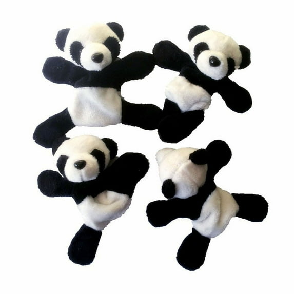 LSLJS Panda Fridge Magnet Stickers,4 PC Cute Soft Plush Fridge Magnet Refrigerator Sticker,Gift for Friend Souvenir Decor Kitchen Accessories for Home Kitchen Office Lockers Whiteboard