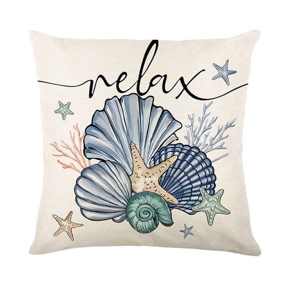 LSLJS Pillow Covers & Summer Letters - Throw Pillow Covers & Soft - 18x18 Pillow Cover for Couch Sofa Bed Living Room