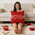 thumbnail image 1 of LSLJS Pillow Covers & Valentines Day - Throw Pillow Covers & Valentines Day Gifts - 18x18" Pillow Cover for Sofa Bed Chair Auto Seat, 1 of 6