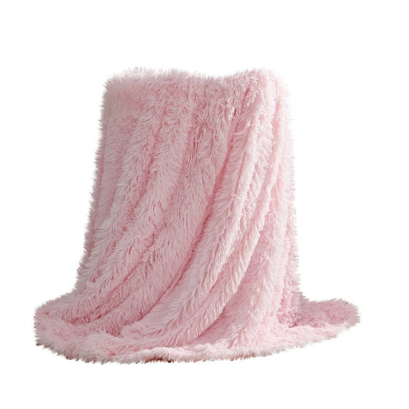 LSLJS Plush Throw Blankets - 31.5x47.2 inch Velvet Gradient Color Double-sided Plush Blankets Minimalism Style Winter Thick Soft Warm Small Quilt Nap Blankets Christmas Gifts for Couch Sofa Kids