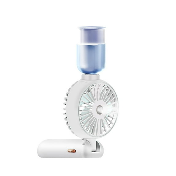 LSLJS Portable Handheld Misting Fan, Mini Personal Spray Water Mist Fan USB Rechargeable Foldable Small Desk Fan with with Phone Stand Base, 5 Speeds Strong Airflow Cooling Mister Fan for Outdoor