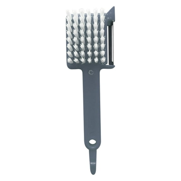 LSLJS Potato Peelers Brush, Kitchen Gadgets, 3 in 1 Stainless Steel Fruit Peeler with Excavation Design, Multi-Functional Peeler with Vegetables Cleaning Brush Scrape Knife Kitchen Tools for Carrot