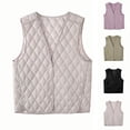 thumbnail image 1 of LSLJS Puffer Vest for Women Winter Fleece Plus Size V Neck Vest Jackets Warm Casual Solid Color Outwear Coats Fall Winter Outfits, 2XL-5XL, 1 of 3