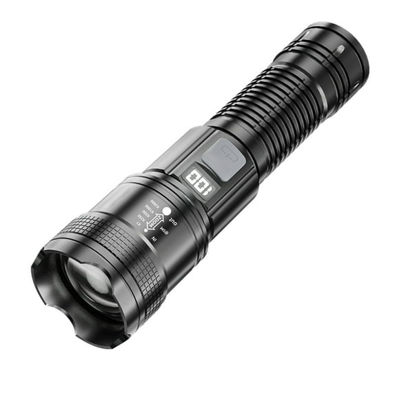 LSLJS Rechargeable Flashlight High Lumens, Super Bright High Powered Flash Light with Battery Display USB Charging Waterproof Long-Range & Omni Zoomable Handheld LED Flashlights for Camping Emergency