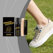 LSLJS Shoe Cleaning Kit Shoe Cleaner Sneakers Solution with Brush Included, Shoe Cleaner Kit, Deep Refresh Care Kit Safe for Mesh Nubuck Leather Suede, Removing Stains & Dirt, Shoe Cleaner